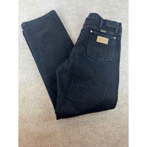 Wrangler Cowboy Cut 936WBK Black Jeans Mens 36x32 Slim Fit Straight Leg Denim